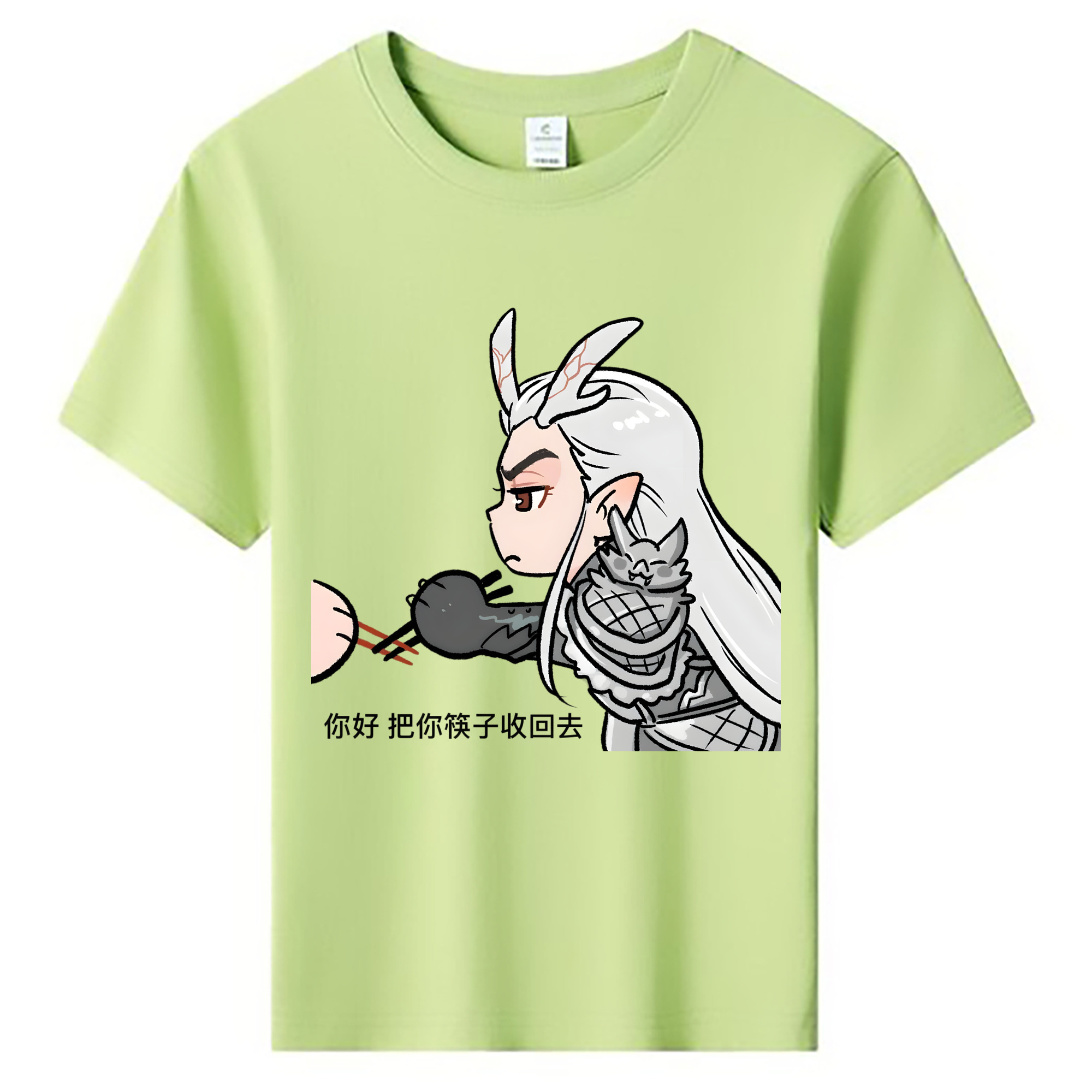 （画像用） Ne Zha 2 ナタ 魔童の大暴れ 綿100％キッズTシャツ（フロントプリント）